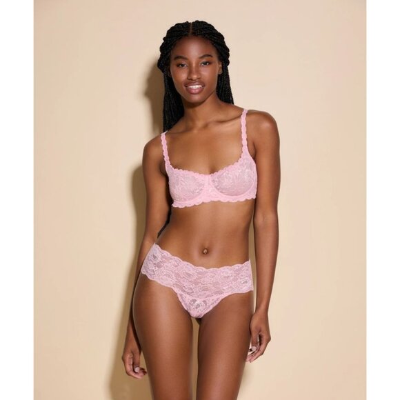 NWT Cosabella Set: Never Say Never Balconette Bra 32DD/32E & Panty S/M in Pink - Picture 1 of 10